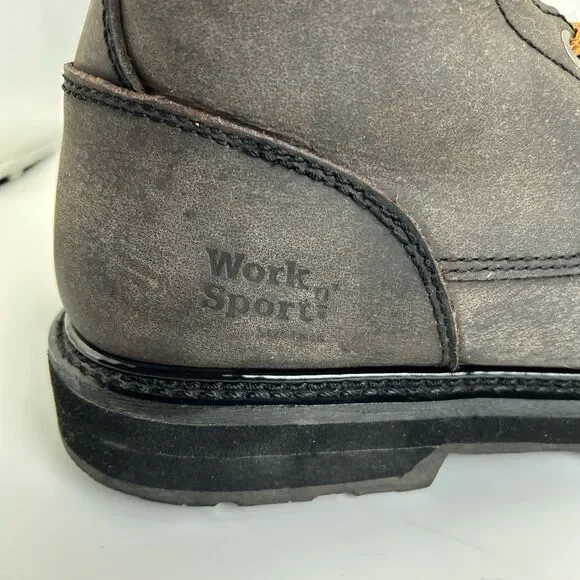Work n Sport 6” Work Boots Mens Sz 11EE Brown Leather Soft Toe Thorogood Soles - Picture 6 of 9
